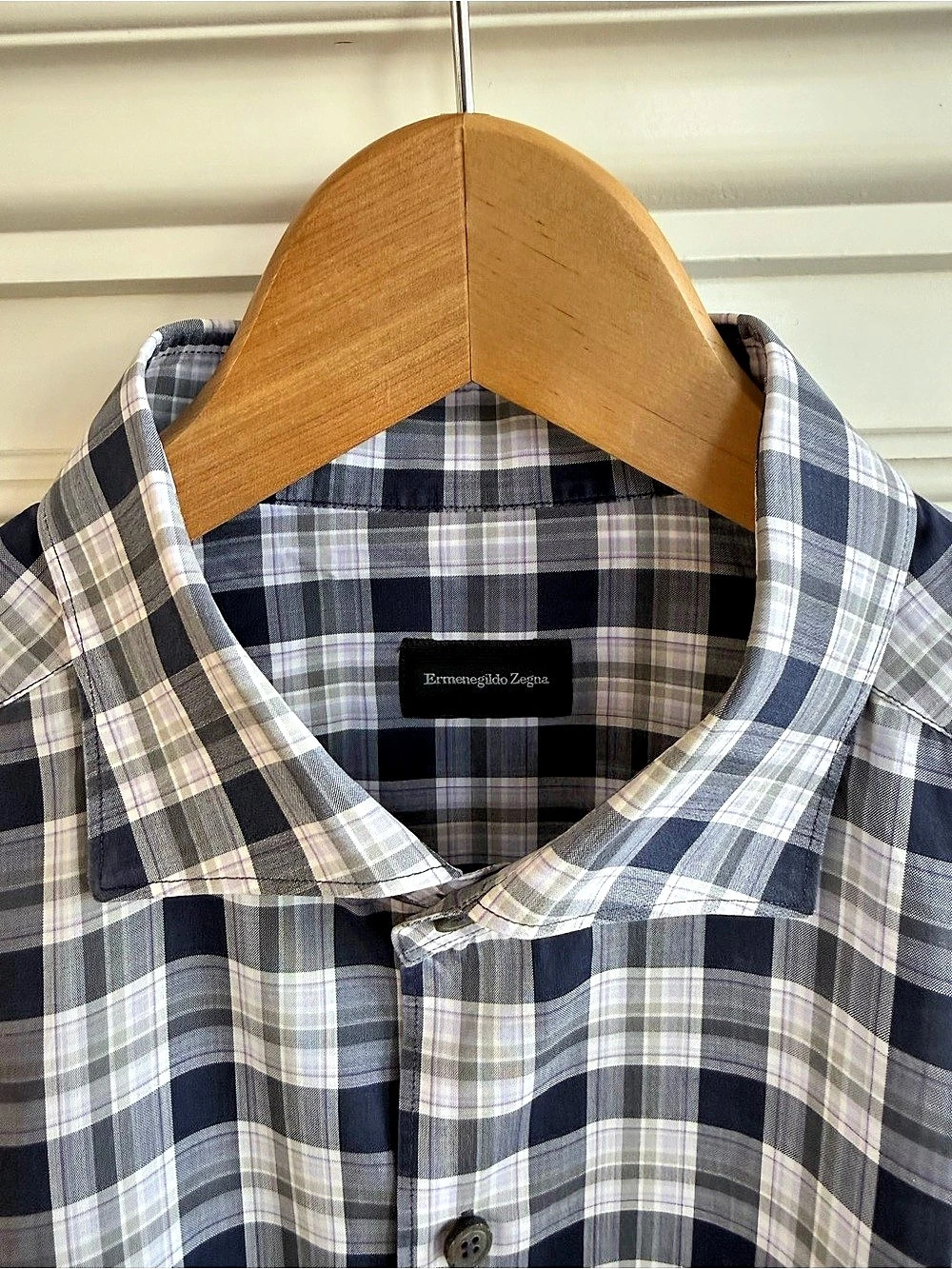 Ermenegildo Zegna Plaid Button Down Shirt XXL
